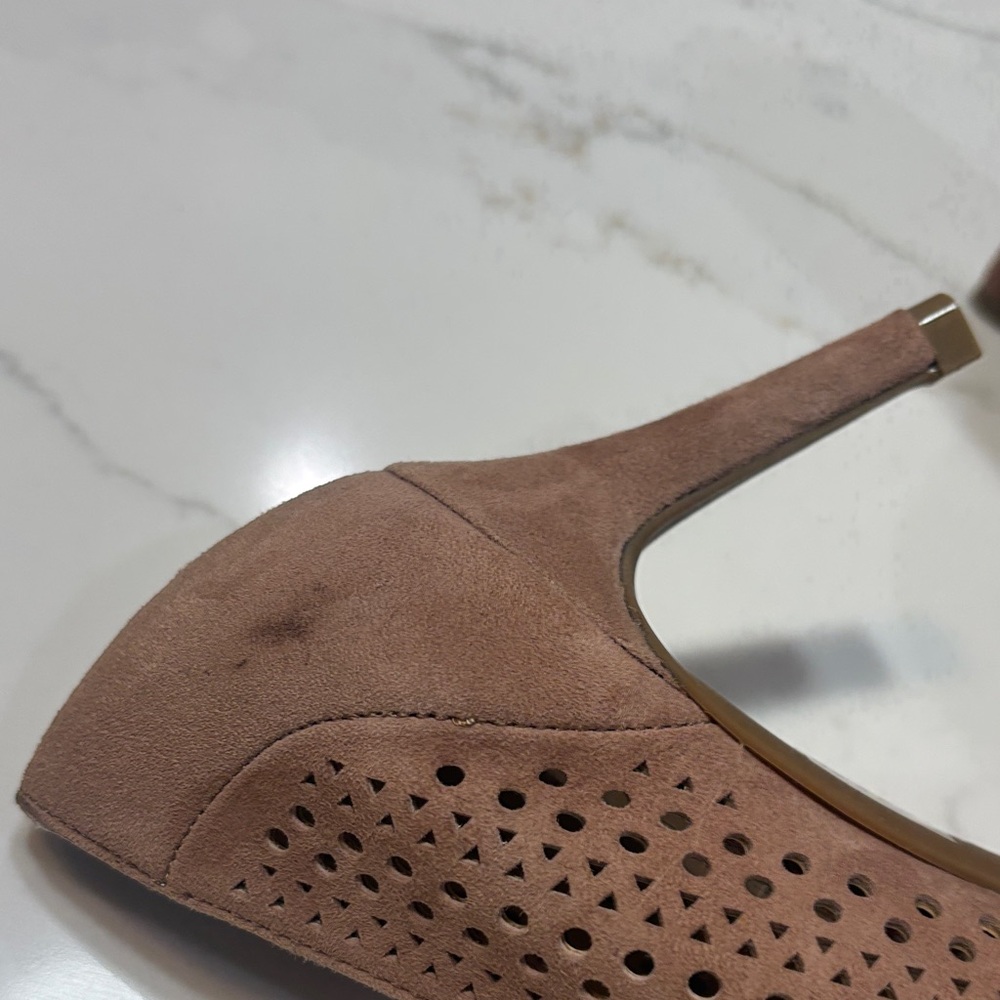 Alfani Brown Perforated Pointed-Toe Pumps - Picture 15 of 16